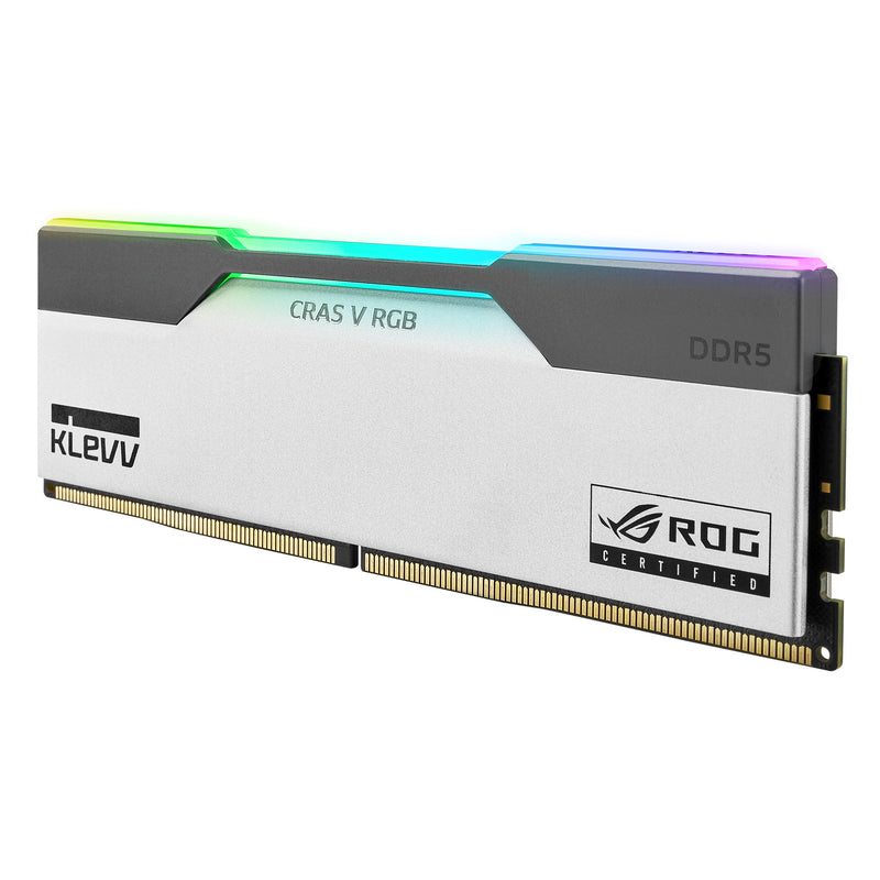 Load image into Gallery viewer, Klevv cras v rgb rog 32 gb ddr5-6200 (2x 16 gb) werkgeheugen (wit, kd5agua80-62b320p, xmp, expo)
