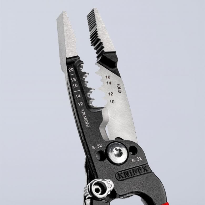 Load image into Gallery viewer, Knipex wirestripper 13 71 8 striptang (rood, amerikaans model)
