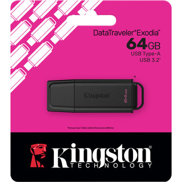 Kingston datatraveler exodia 64 gb usb-stick (zwart, usb-a 3.2 gen 1 (5 gbit s))