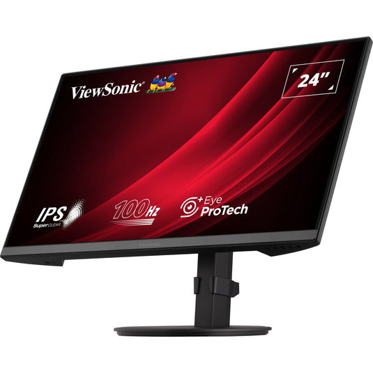 Viewsonic va2408-hdj ergonomische monitor 23.8 (zwart (mat), 1x hdmi, 1x display port, vga, 100 hz)