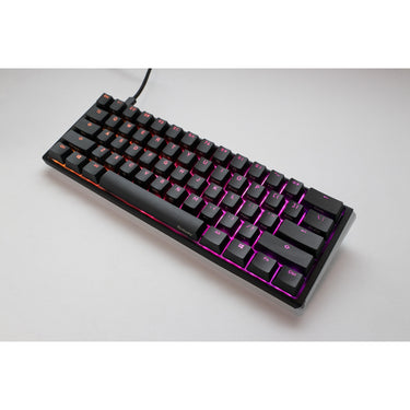 Ducky one 3 classic mini rgb mechanisch toetsenbord (zwart, us lay-out (qwerty), cherry mx silent red, 60%, rgb led, double-shot pbt, hot-swappable, quack mechanics)