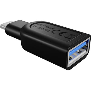 Icy box ib-cb003 usb 3.0 type-c plug naar usb 3.0 type-a adapter (zwart)