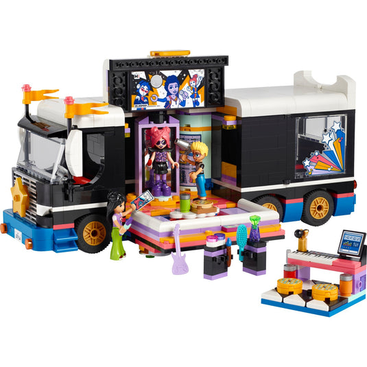 Lego friends - toerbus van popster constructiespeelgoed (42619)