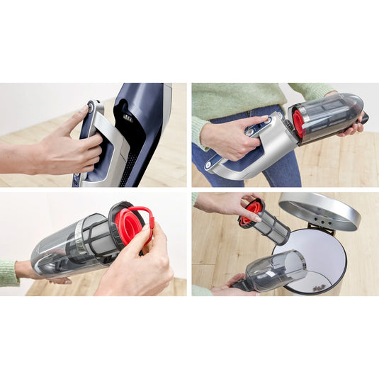 Bosch serie 4 draadloze steelstofzuiger flexxo gen2 28vmax (donkerblauw, 2 in 1)