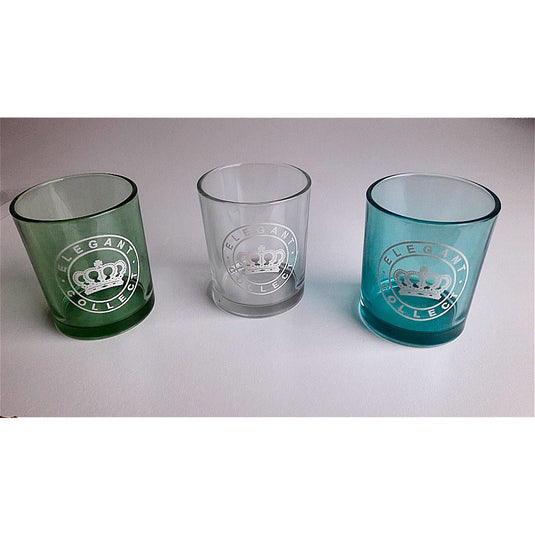 Cosy@home elegant collect glazen theelichthouder 3 stuks