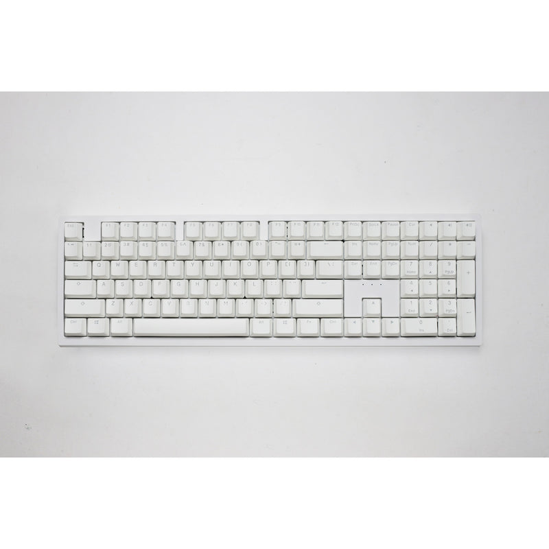 Load image into Gallery viewer, Ducky zero 6108 pure white, gaming toetsenbord (wit, us lay-out, cherry mx2a blue, rgb leds, double-shot pbt, hot swap, 2.4ghz | bluetooth | usb-c)

