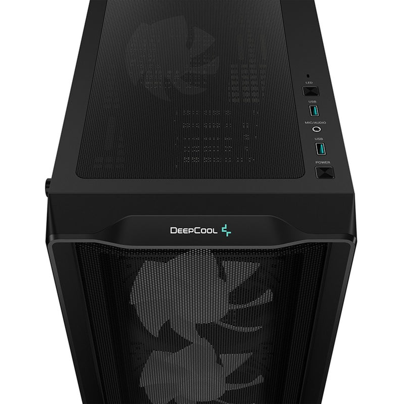 Afbeelding laden in galerijviewer, Deepcool cc560 mesh v2 midi tower behuizing (zwart | 2x usb-a | rgb | window)
