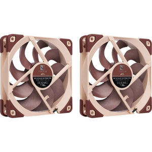 Noctua nf-a12x25 g2 pwm sx2-pp case fans (bruin beige, 2 stuks, 120 x 120 x 25 mm)
