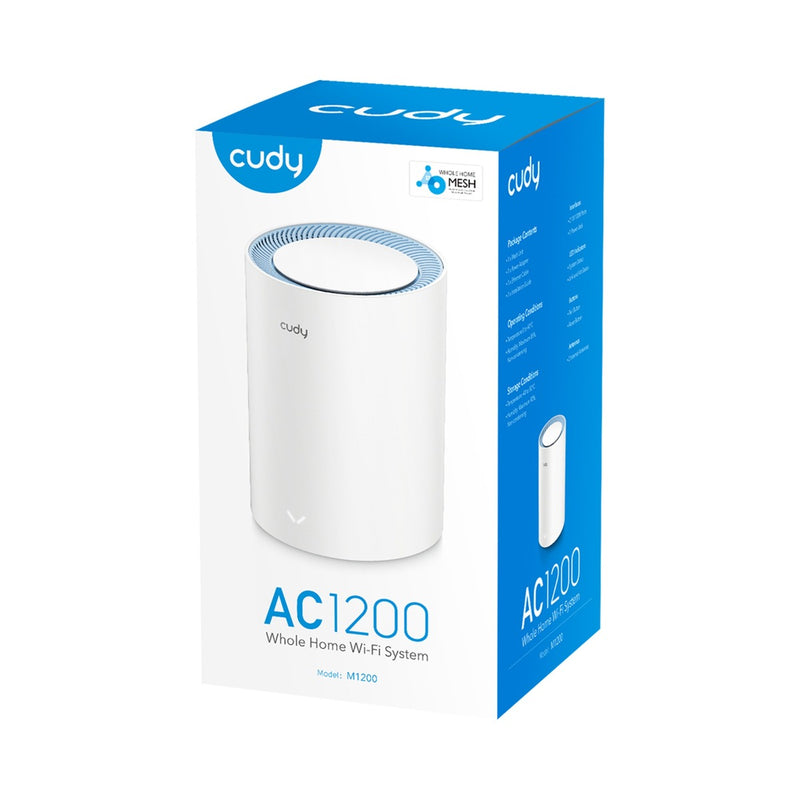 Afbeelding laden in galerijviewer, Cudy ac1200 mesh wi-fi system (1-pack) mesh router (wit)
