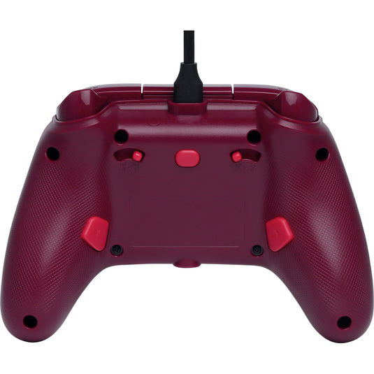 Powera advantage controller met kabel voor de xbox series x|s - rood vuur (rood, xbox series x|s, xbox one, pc)