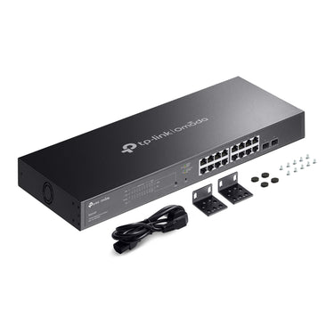 Tp-link omada sg2218p jetstream 18-poorts gigabit smart switch (zwart, 16x poe+, 2x gigabit sfp)