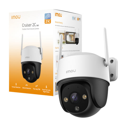 Imou cruiser 2c 2k beveiligingscamera (wit, 3mp (2304*1296), wifi 6, lan)