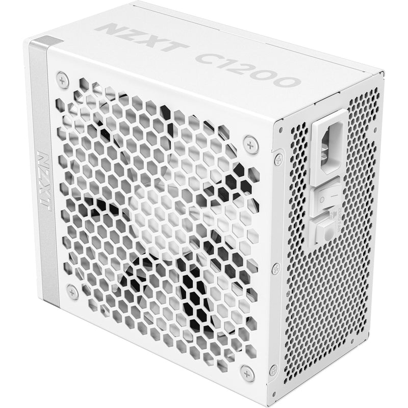 Load image into Gallery viewer, Nzxt c1200 gold atx 3.1 modulaire 1200 watt voeding (wit, 1x 12v-2x6, 3x pcie)
