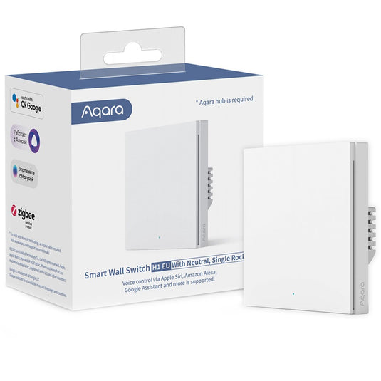 Aqara smart wall switch - single rocker (with neutral) knop (wit)