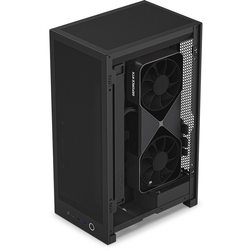 Load image into Gallery viewer, Nzxt h2 flow mini tower behuizing (zwart | 2x usb-a | 1x usb-c | tempered glass)
