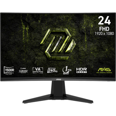 Msi mag 245c x24 23.6 curved gaming monitor (zwart, 2x hdmi, displayport, 240 hz)