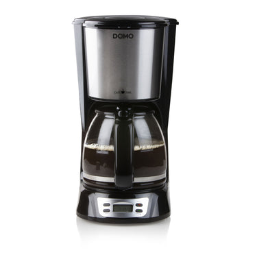 Domo koffiezet met timer en display do708k koffiefiltermachine (zwart, 1,5 liter)