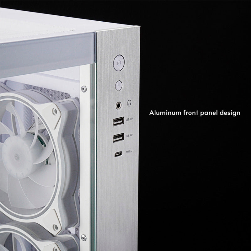 Load image into Gallery viewer, Chieftec visio midi tower behuizing (wit | 2x usb-a | 1x usb-c | rgb | tempered glass)
