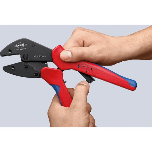 Knipex multicrimp krimptang 973302 (rood blauw)