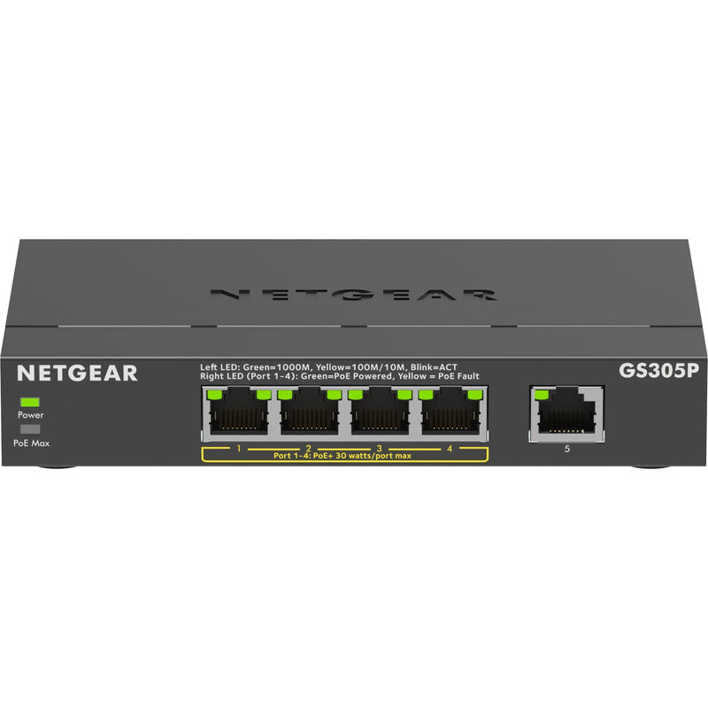 Load image into Gallery viewer, Netgear 5-port poe+ gigabit ethernet soho unmanaged switch

