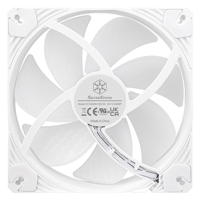 Load image into Gallery viewer, Silverstone shark force 140 argb case fan (wit, 140 x 140 x 25 mm, pwm, 4-1 pin argb (5v led))
