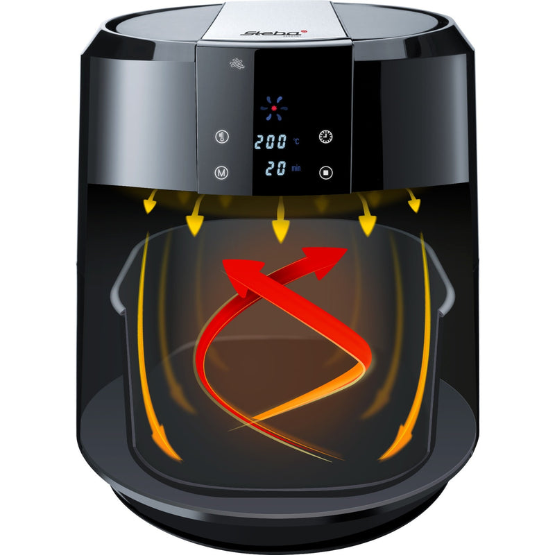 Load image into Gallery viewer, Steba hf 5000 xl heteluchtfriteuse (zwart roestvrij staal, 5,2 liter)

