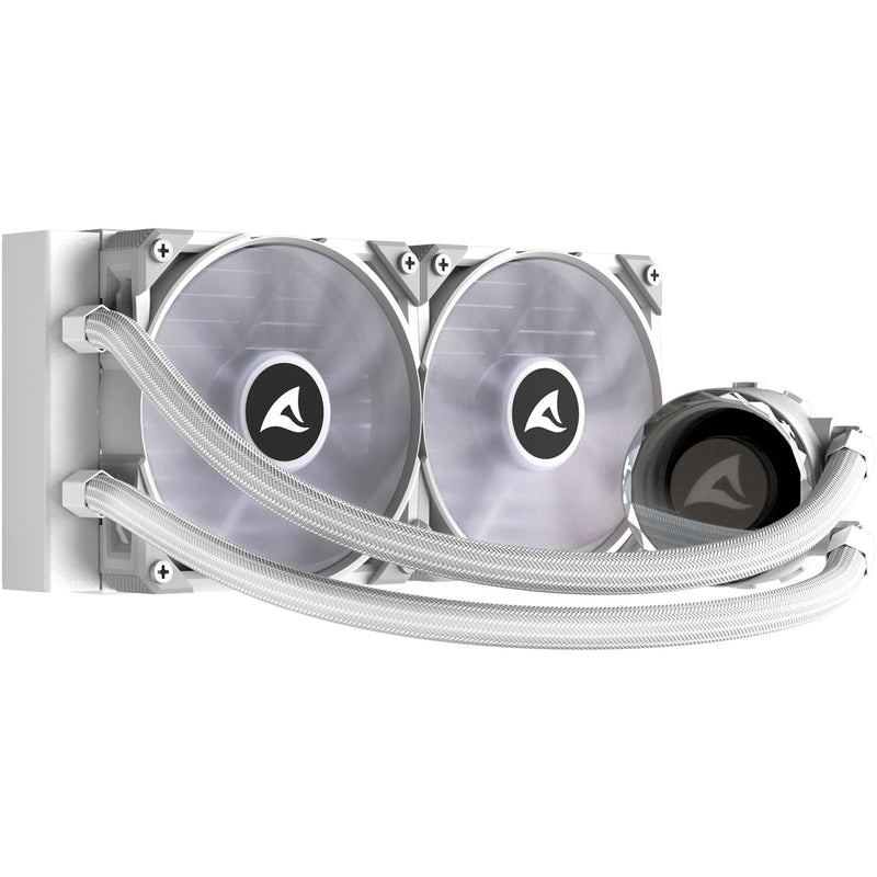 Load image into Gallery viewer, Sharkoon s80 rgb white waterkoeling (wit, 4-pins pwm fan-connector)
