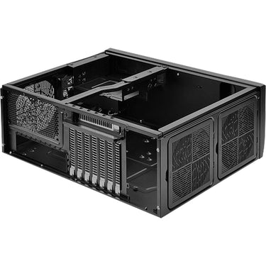 Silverstone sst-gd09b htpc behuizing (zwart | 2x usb-a)
