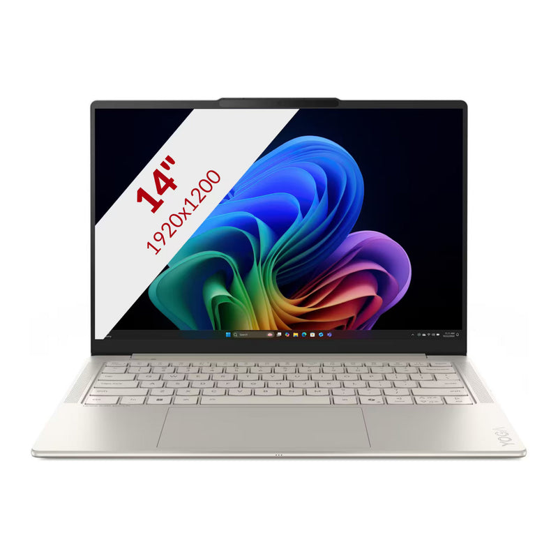 Load image into Gallery viewer, Lenovo yoga slim 7 14ill10 (83jx00f7mh) aura edition 14 copilot+ laptop (hoogglans wit | core ultra 5 226v | intel arc graphics 130v | 16 gb | 512 gb ssd)
