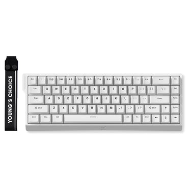 Mchose ace 68 hall effect magnetic switch gaming keyboard (wit, us lay-out (qwerty), ice rhino magnetic, 65%, rgb, hot swap, usb-c, hall effect sensor)