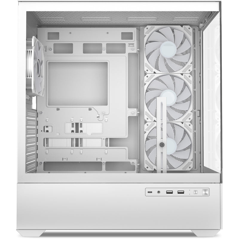 Load image into Gallery viewer, Sharkoon ak6 rgb midi tower behuizing (wit | 2x usb-a | 1x usb-c | rgb | tempered glass)
