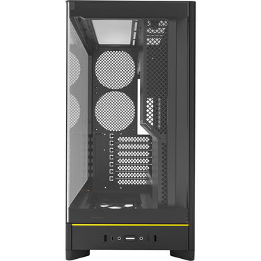 Montech hs02 midi tower behuizing (zwart | 2x usb-a | 1x usb-c | rgb | tempered glass)