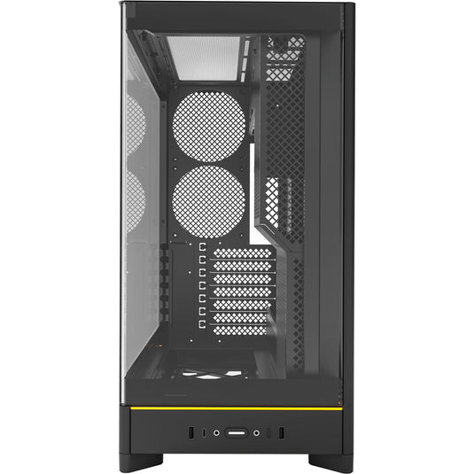 Montech hs02 midi tower behuizing (zwart | 2x usb-a | 1x usb-c | rgb | tempered glass)