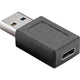 Goobay usb-a naar usb-c adapter (zwart)