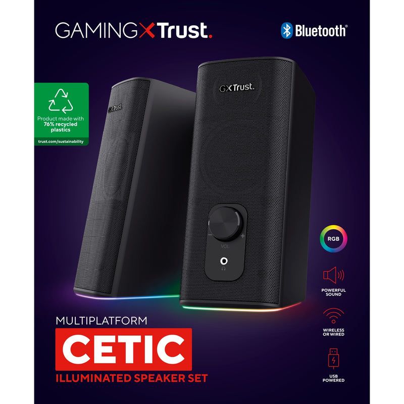 Load image into Gallery viewer, Trust gxt 612 cetic pc-luidspreker (zwart, bluetooth, rgb)
