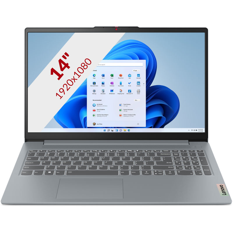Load image into Gallery viewer, Lenovo ideapad slim 3 15ian8 (82xb00cdmh) 15.6 laptop (grijs | core i3-n305 | intel uhd graphics | 8 gb | 128 gb ssd)
