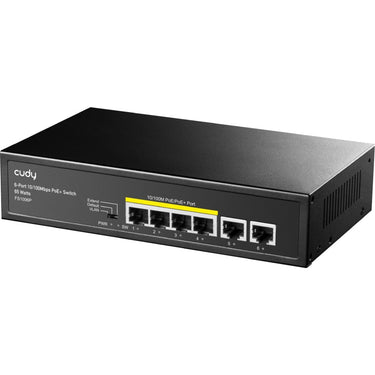 Cudy 6-port 10 100m poe+ switch (zwart)