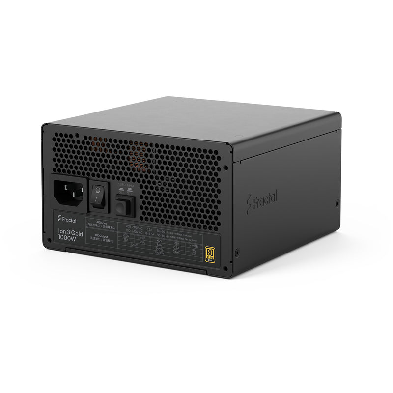 Afbeelding laden in galerijviewer, Fractal design ion gold 3 modulaire 1000 watt voeding (zwart, 1x 12v-2x6, 3x pcie)
