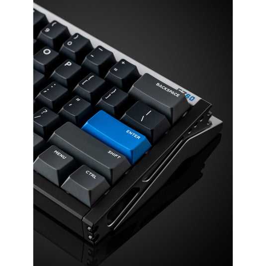 Iqunix ez60 magnetic switch gaming he keyboard (zwart, us lay-out (qwerty), gateron star trail, 60%, rgb, double shot pbt keycaps)