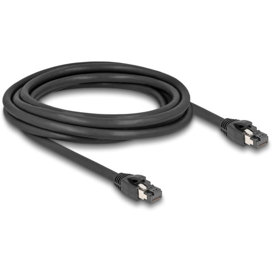 Delock netwerkkabel s ftp, rj-45 met cat.8.1 (zwart, 3 meter)