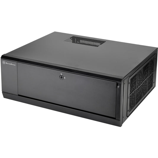 Silverstone sst-gd10b htpc behuizing (zwart | 2x usb-a)