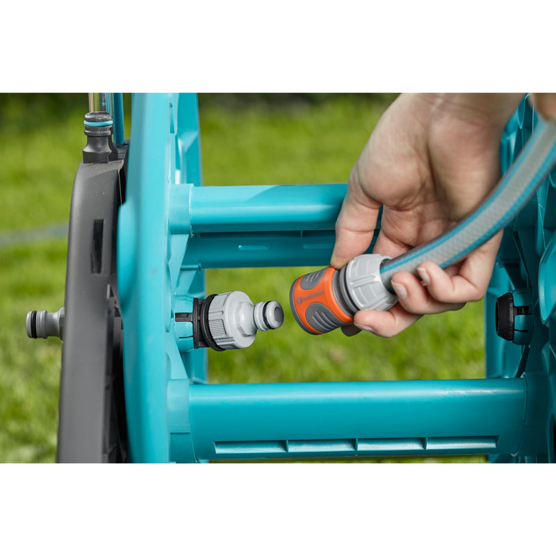 Load image into Gallery viewer, Gardena slangenwagen aquaroll m easy (turquoise grijs, 18515-20)
