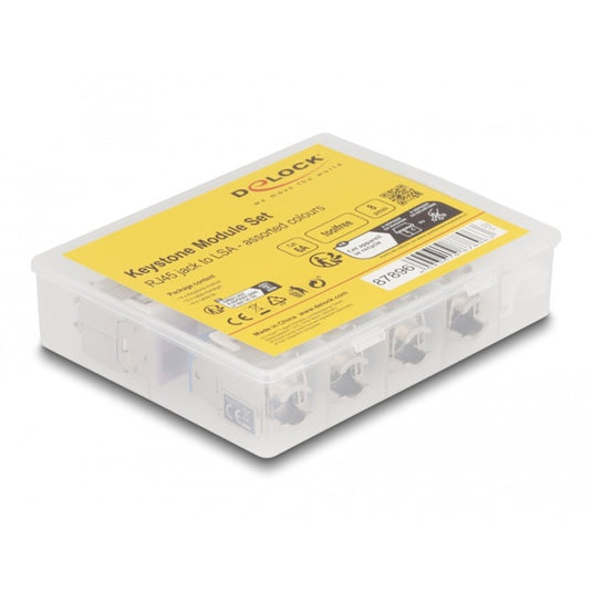 Delock rj45 jack > lsa cat 6a toolfree keystone module (meerkleurig, 8 stuks)