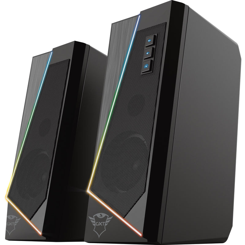 Load image into Gallery viewer, Trust gxt 609 zoxa rgb-verlichte speakerset pc-luidspreker (zwart, rgb led)
