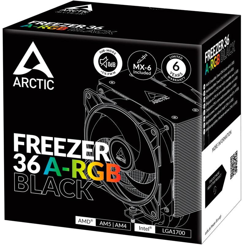Load image into Gallery viewer, Arctic freezer 36 a-rgb cpu-koeler (zwart, 4-pin pwm)
