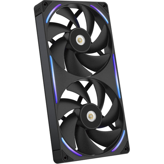 Nzxt performance fan f280x rgb case fans (zwart, 2 stuks, 280 x 140 x 30 mm, pwm)