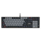 Cherry kc 500 mx lp mechanisch toetsenbord (zwart, us lay-out (qwerty), mx low profile 2.0 ivory, 100%, white leds, pbt keycaps)
