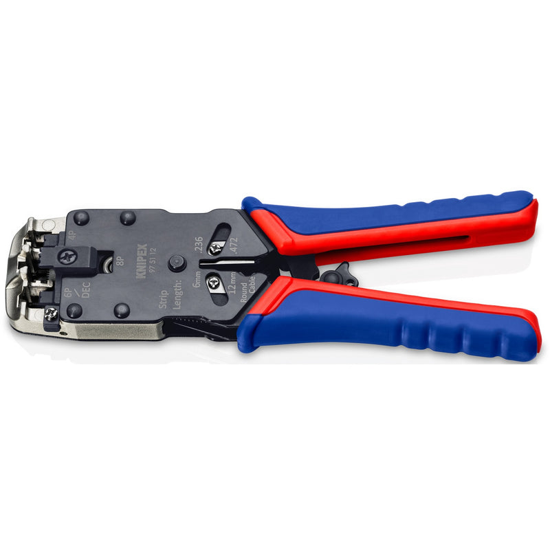 Load image into Gallery viewer, Knipex krimptang 97 51 12 sb (blauw rood, rj-10, rj-11 12 en rj-45)
