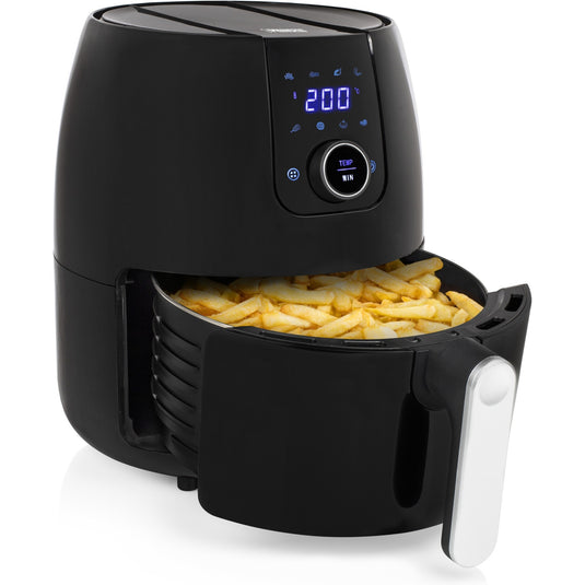 Princess 182025 aerofryer xxl heteluchtfriteuse (zwart zilver, 4,5 liter)