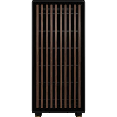 Fractal design north midi tower behuizing (zwart houtkleur | 2x usb-a | 1x usb-c | tempered glass)